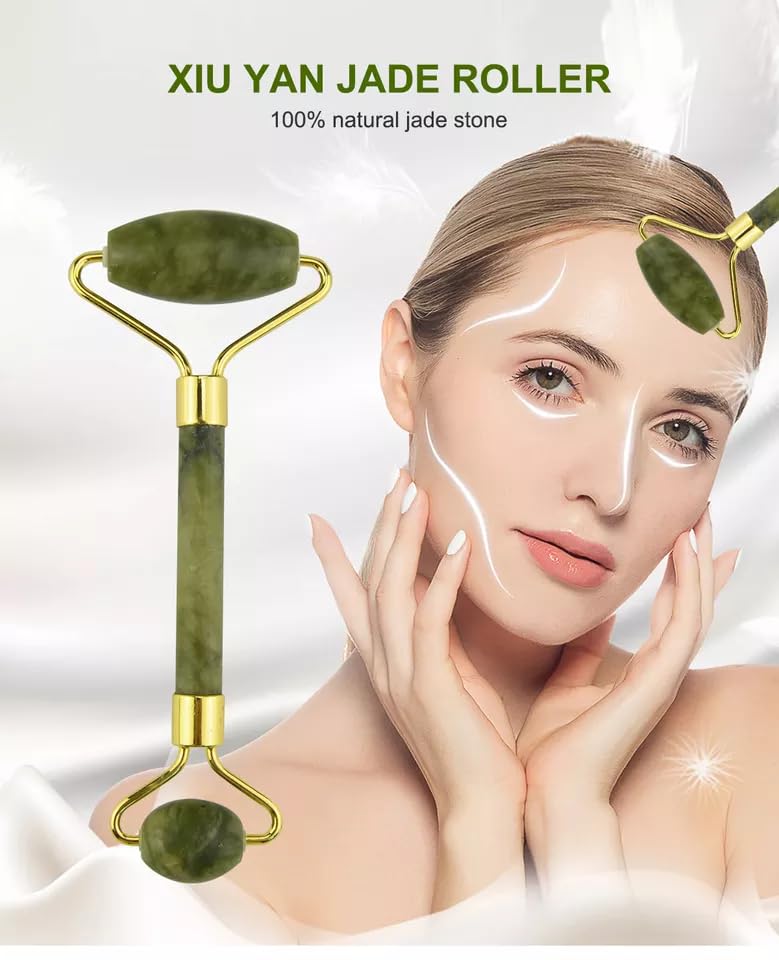 GLOWFINITY Rose Quartz Gua Sha & Jade Roller