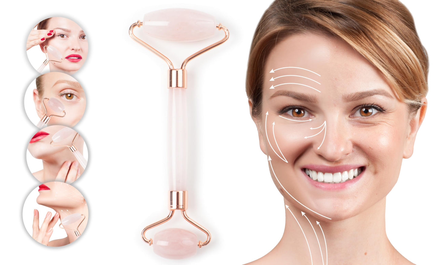 GLOWFINITY Rose Quartz Gua Sha & Jade Roller