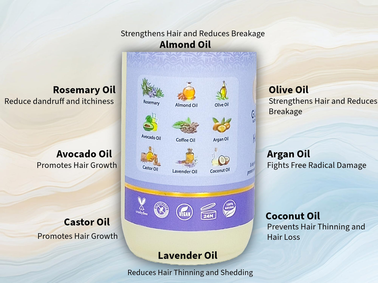 GLOWFINITY Hair Growth Oil - Natural Hair Care Solution