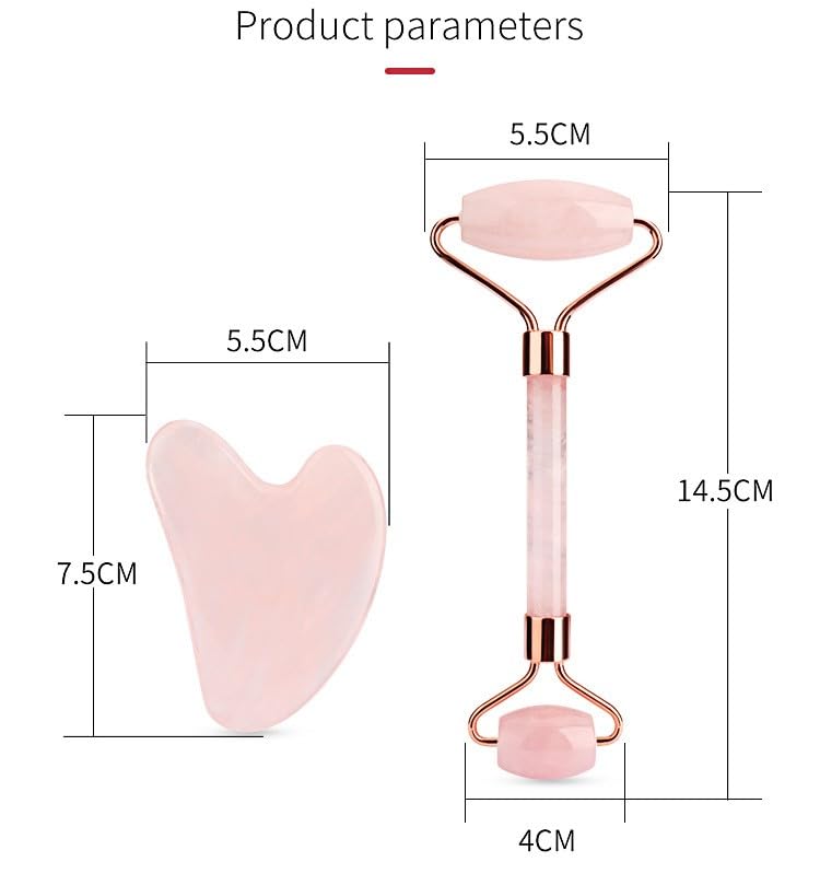 GLOWFINITY Rose Quartz Gua Sha & Jade Roller