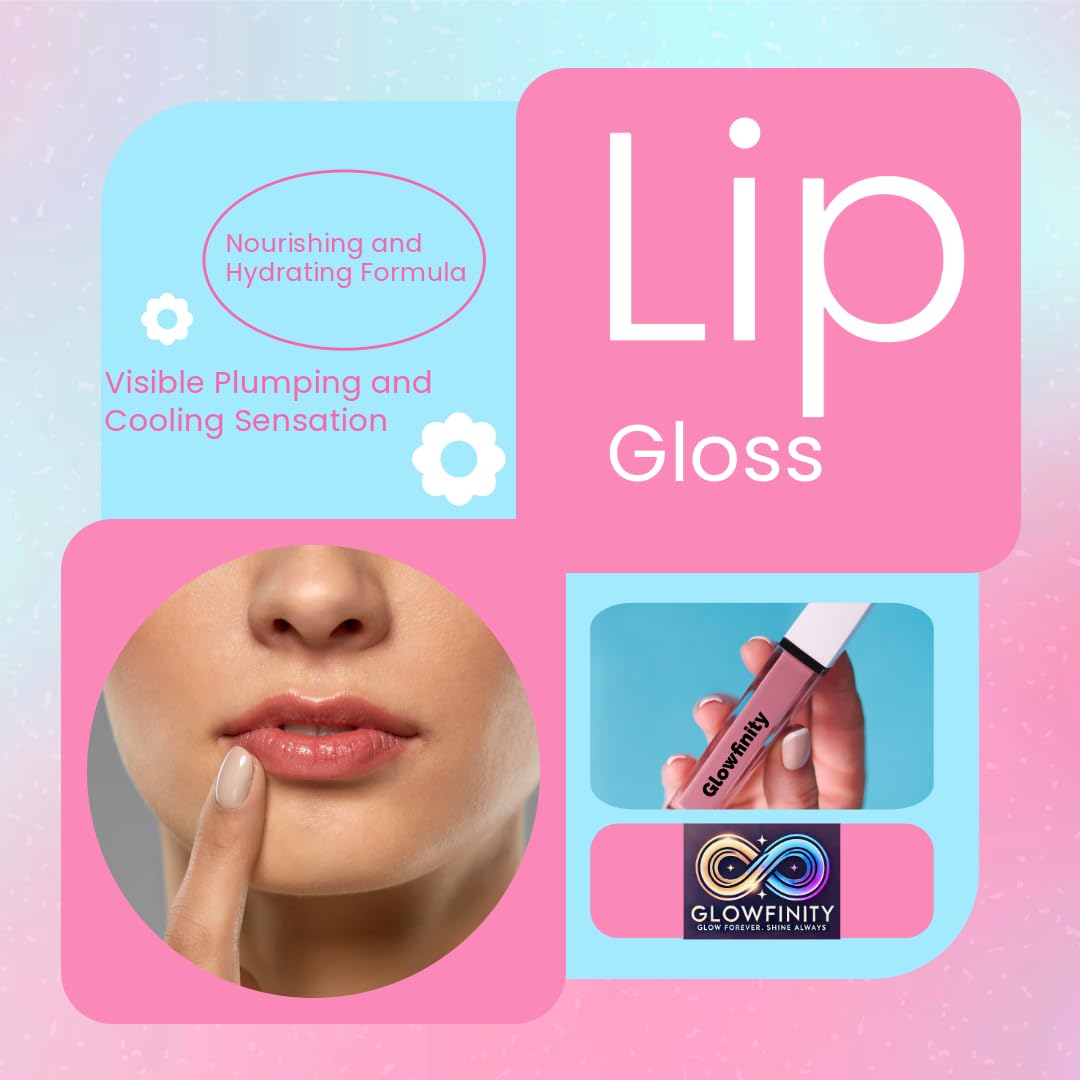 GLOWFINITY High Shine Lip Plumping Shimmer Lip Gloss (10 ml)