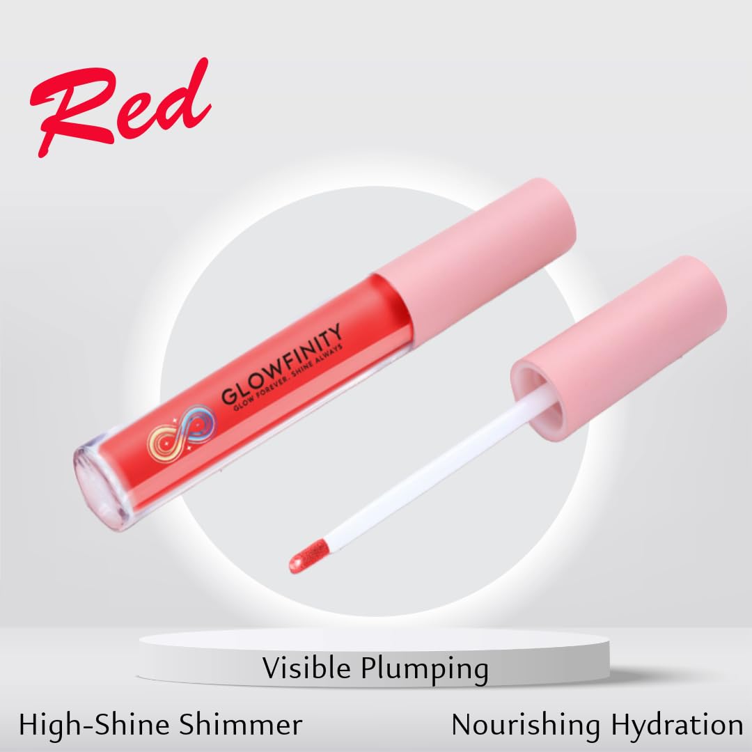 GLOWFINITY High Shine Lip Plumping Shimmer Lip Gloss (10 ml)