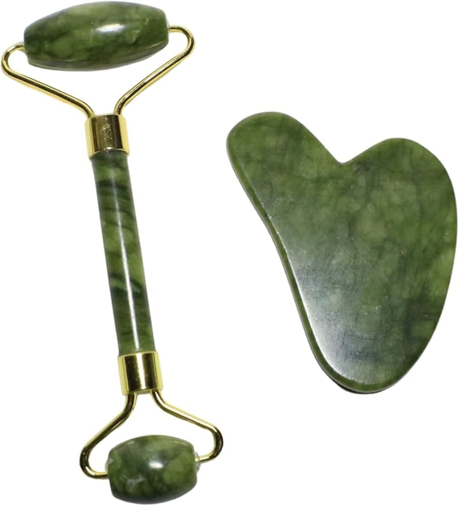 GLOWFINITY Rose Quartz Gua Sha & Jade Roller