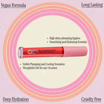 GLOWFINITY High Shine Lip Plumping Shimmer Lip Gloss (10 ml)